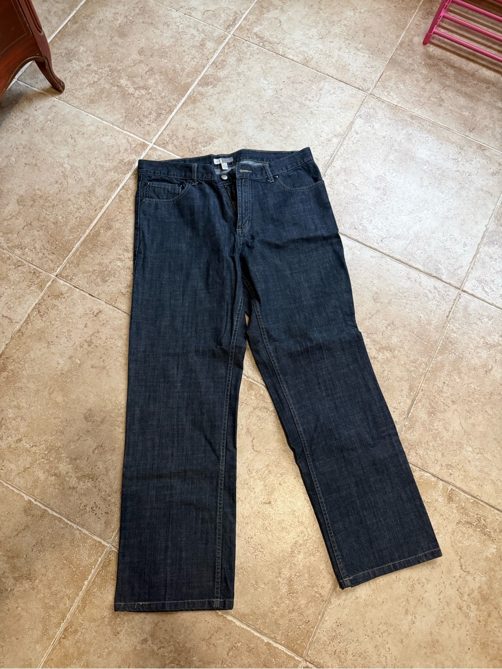 Joseph Abboud Men's Dark Indigo Relaxed Jeans